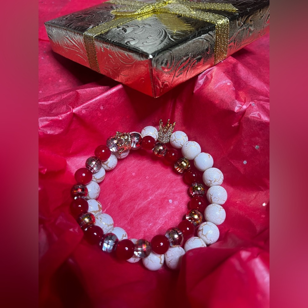 King & Queen Bracelet Set W/ Gift Box